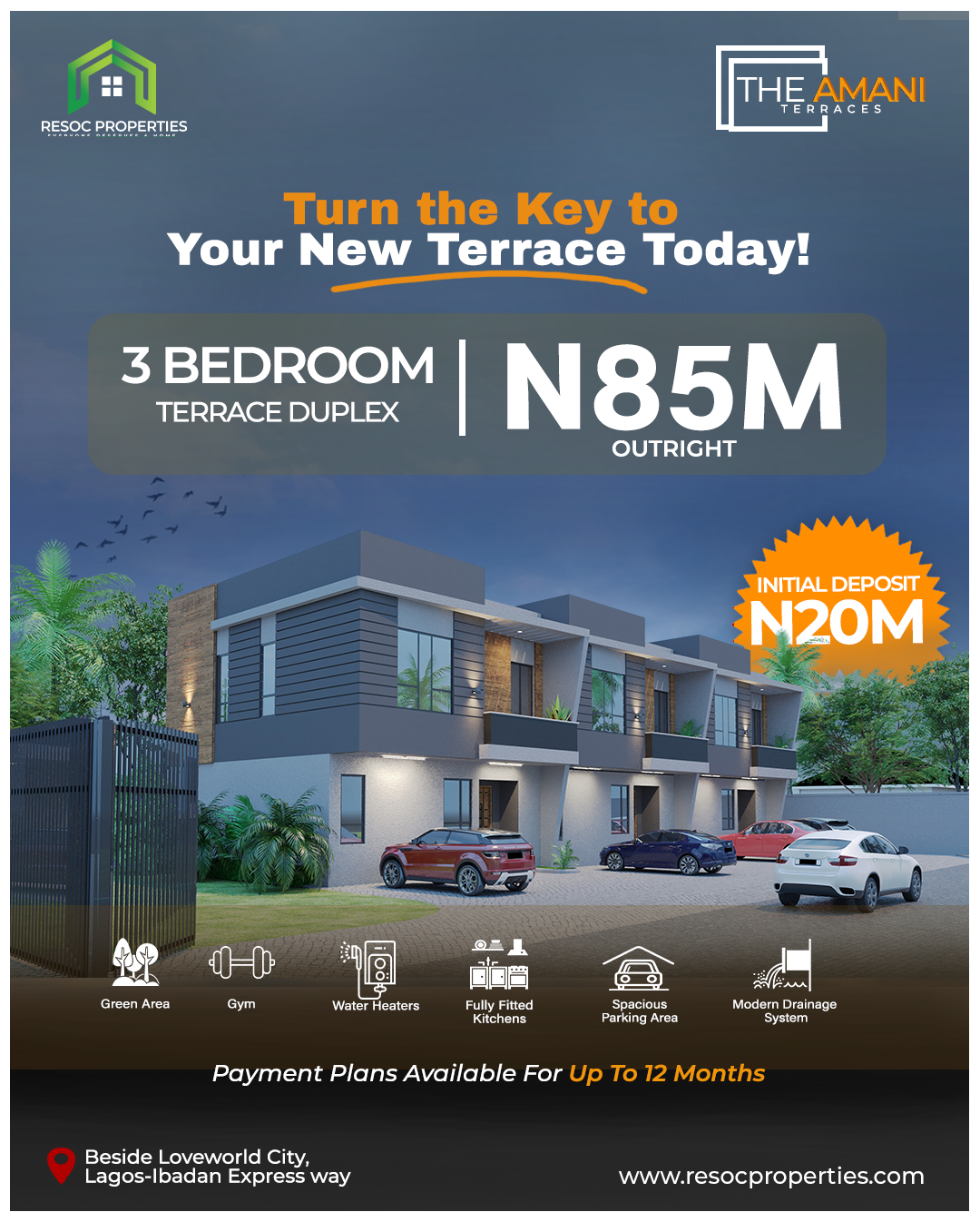 The Amani Terrace Flyer 2 3 Bedroom Terrace Duplex