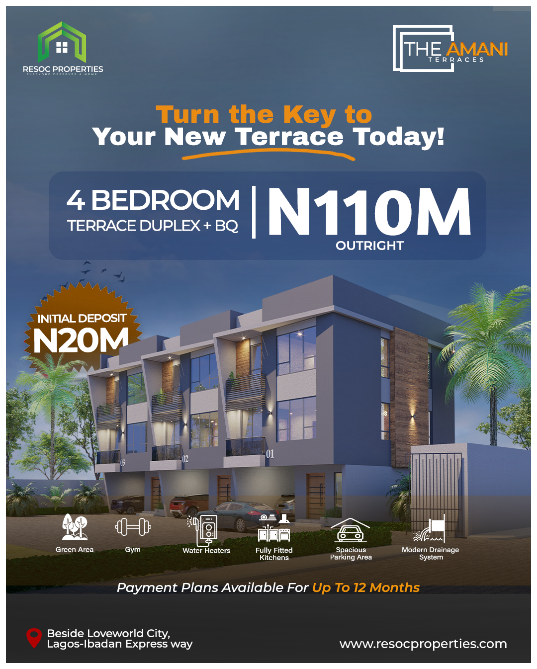 The Amani Terrace Flyer 4 Bedroom Terrace Duplex